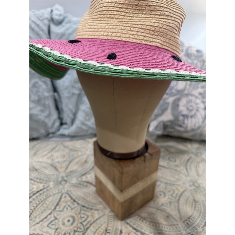 Watermelon Sun Hat Small Girl Child Straw Headband - Picture 6 of 13